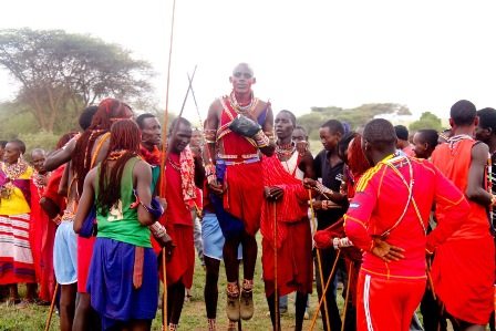 Maasai Olympics taking place in Kenya