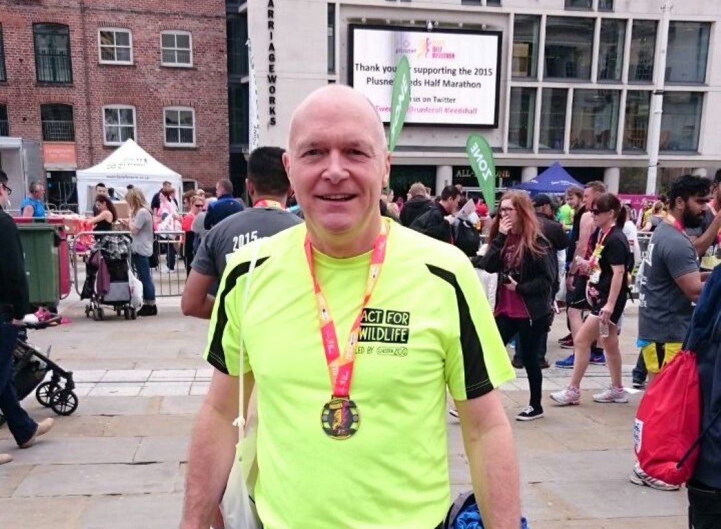 Dave Edwards medal Leeds Half Marathon 10.05.15