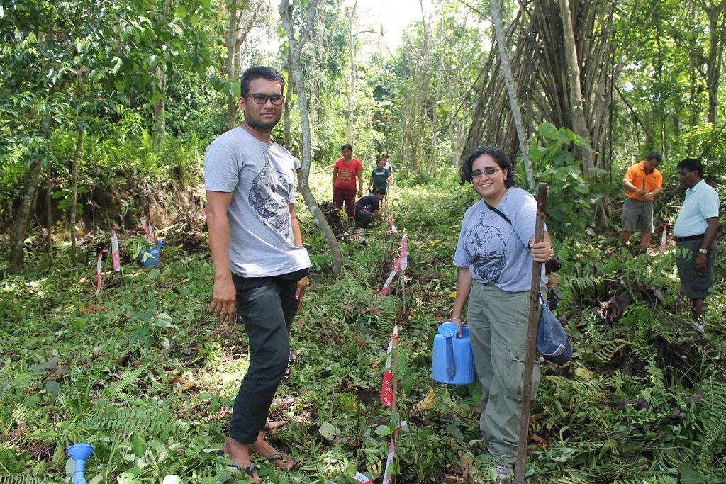 HUTAN team working with local people in the forest