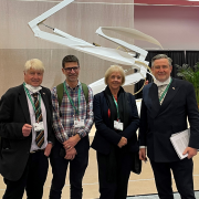 Simon Dowell with UK parliamentary delegation including shadow Defra minister Ruth Jones MP, Labour MP and former minister Barry Gardiner and Stanley Johnson, father of former Prime Minister Boris Johnson pictured at COP15
