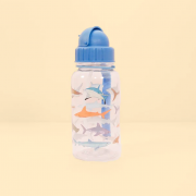 Children's water bottle with shark illustrations