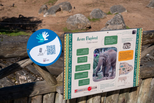 British Sign Language sign at the Elephants habitat at Chester Zoo