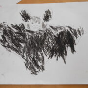 Rodrigues fruit bat drawing by schoolchild on Rodrigues