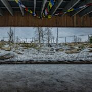 Himalayan themed snow leopard habitat at Chester Zoo