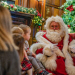 Children meeting Santa