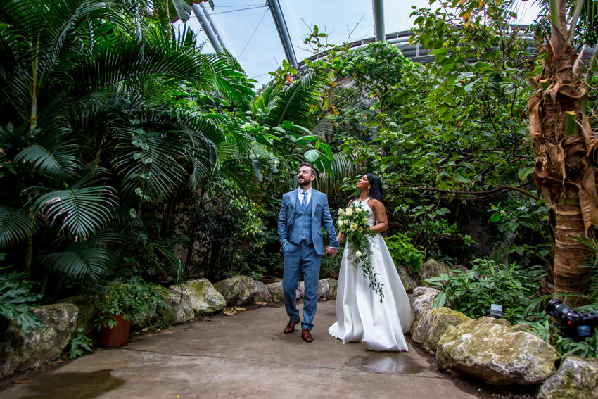 A Couple In Monsoon Forest On Their Wedding Day