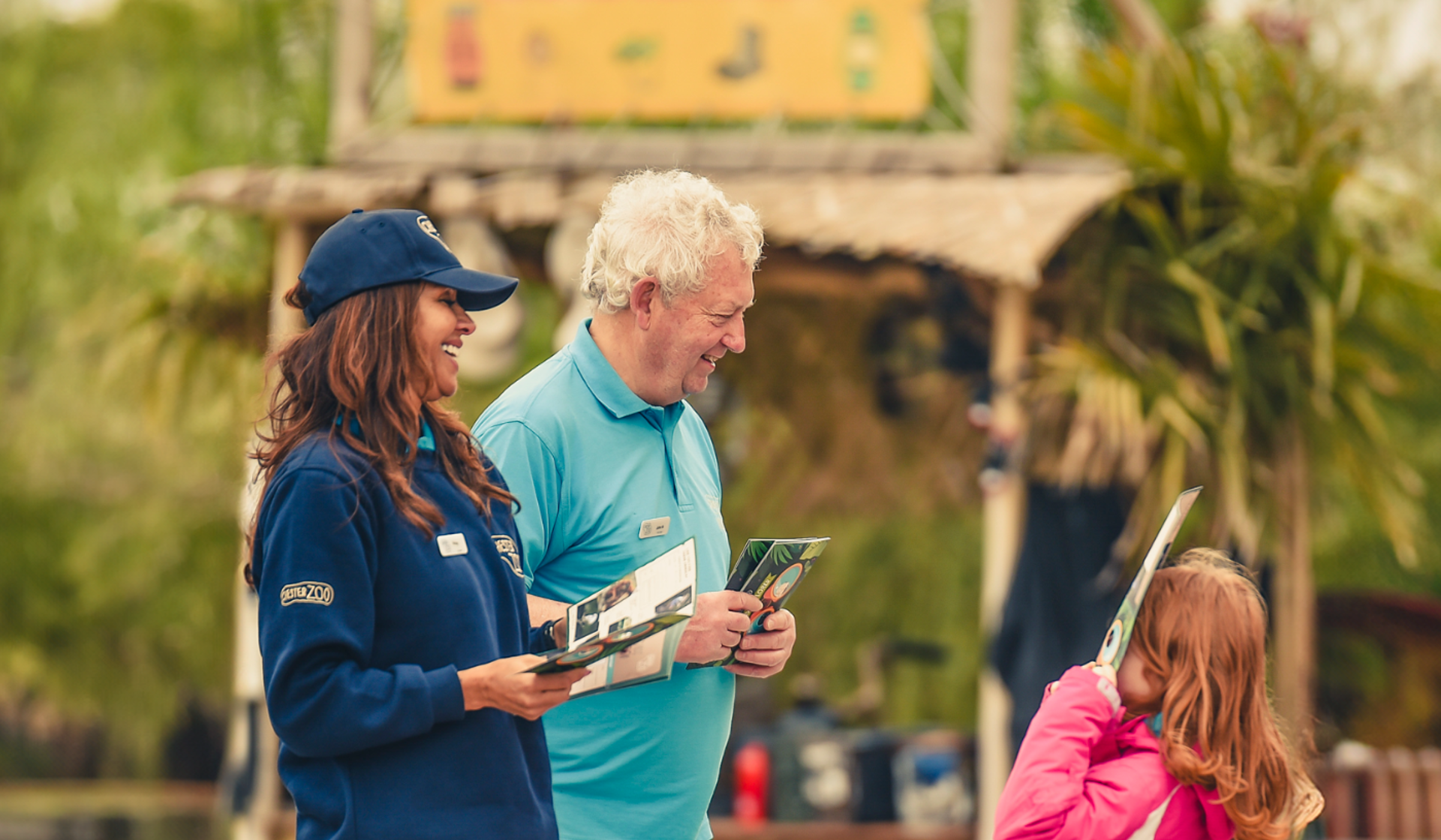 Volunteers With Young Girl